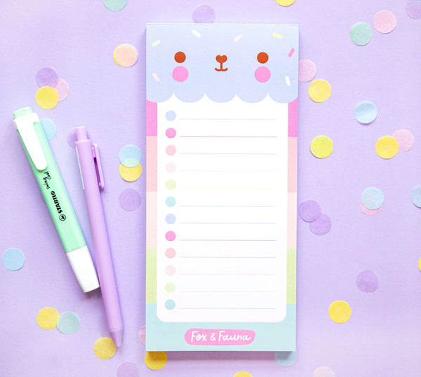 ice cream dreams to do list tall notepad