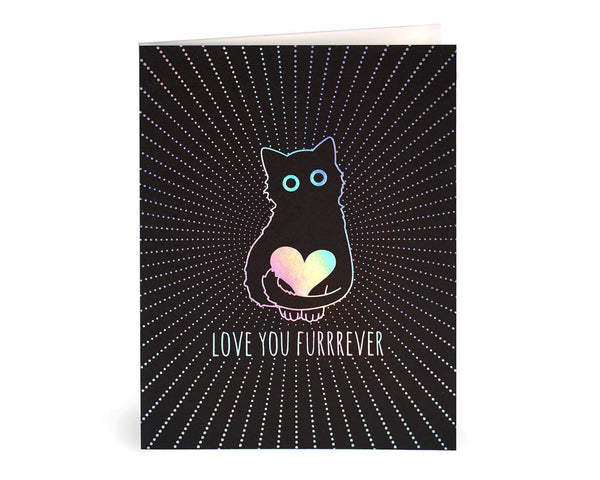 love you furrrever greeting card