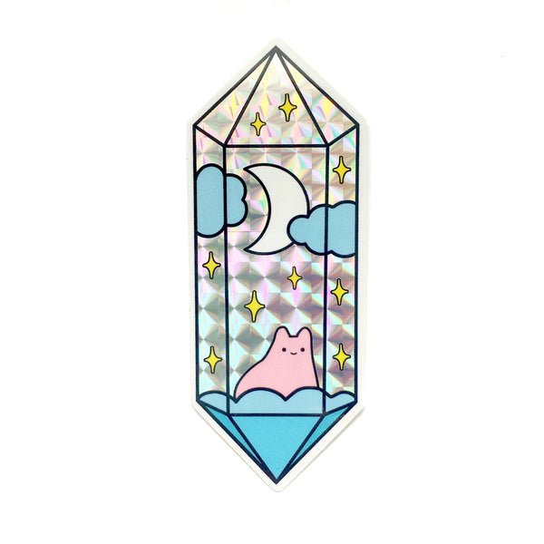 mystical crystal prismatic sticker