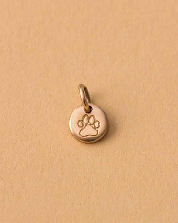 paw print mini charm - gold filled